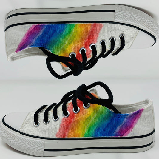 Watercolor Rainbow Sneakers