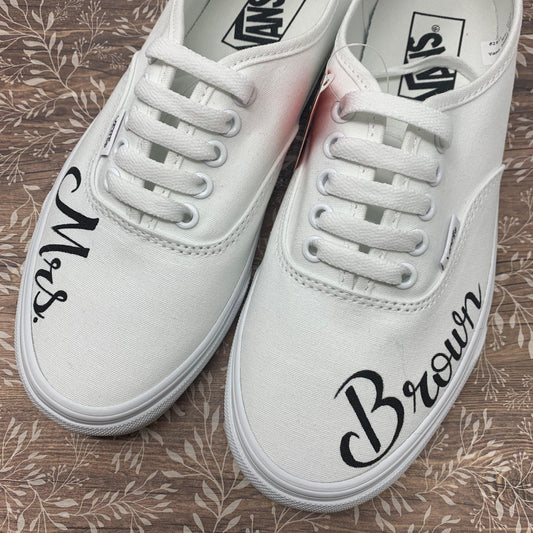 White Canvas Wedding Shoes