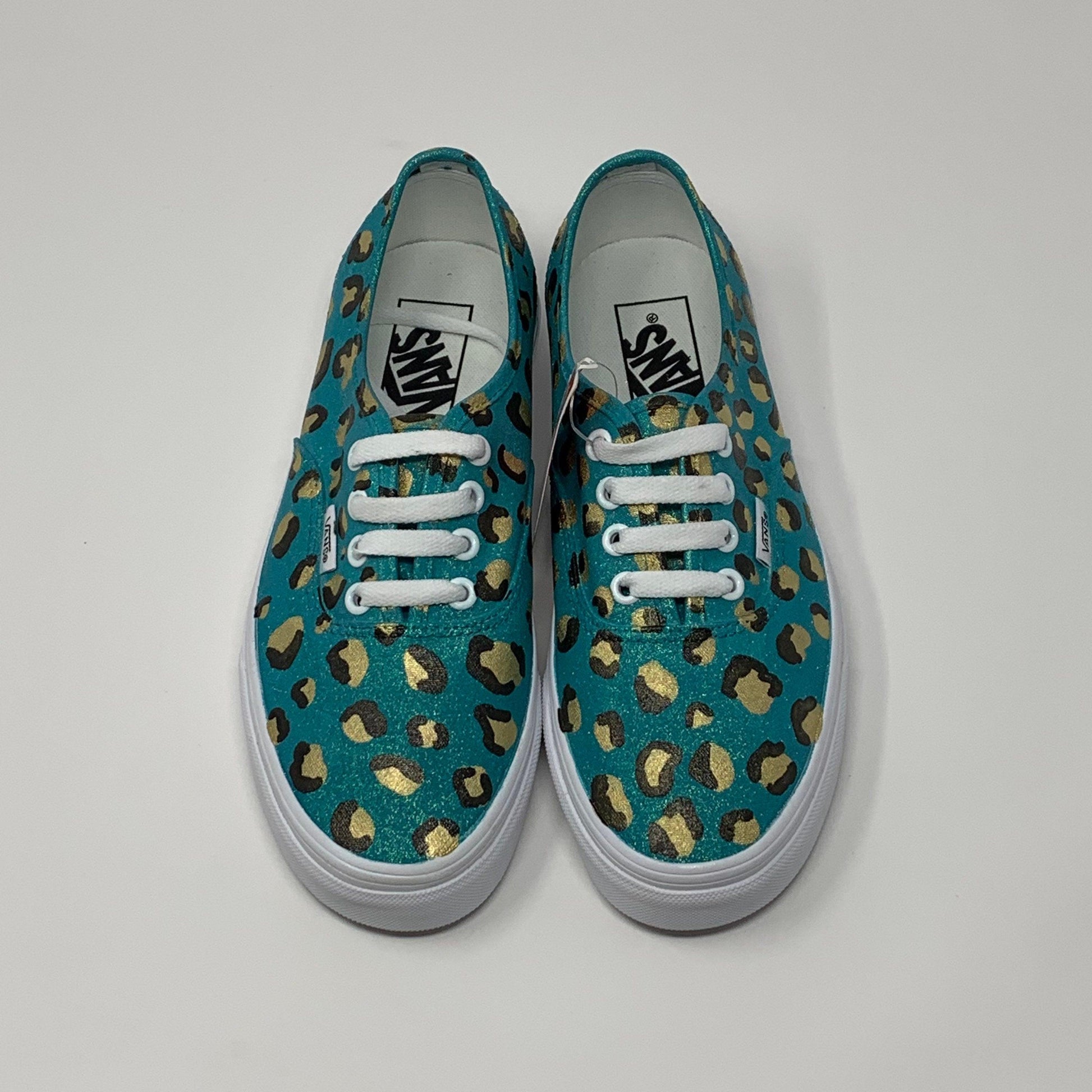 Teal & Gold Leopard Print Shoes