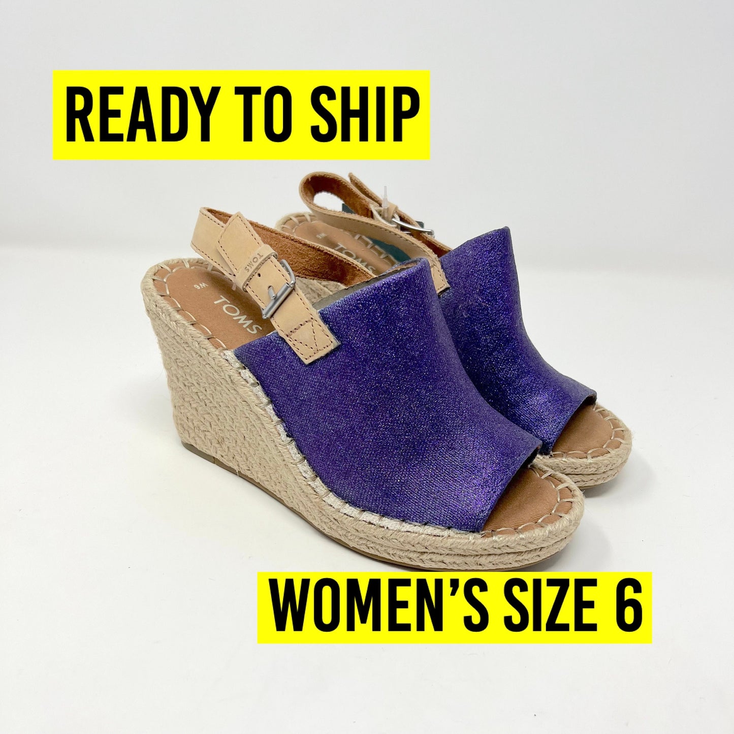 Purple Glitter Wedged Toms [READY TO SHIP]-Misc-ButterMakesMeHappy