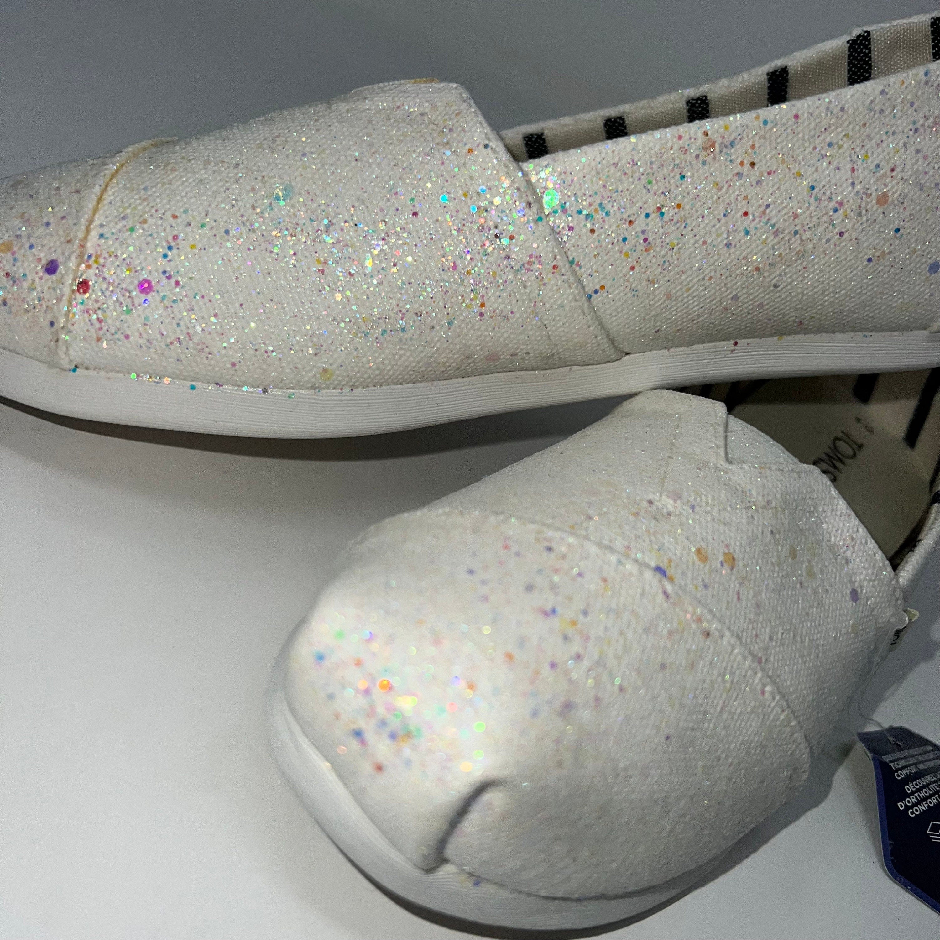 Iridescent glitter shoes clearance