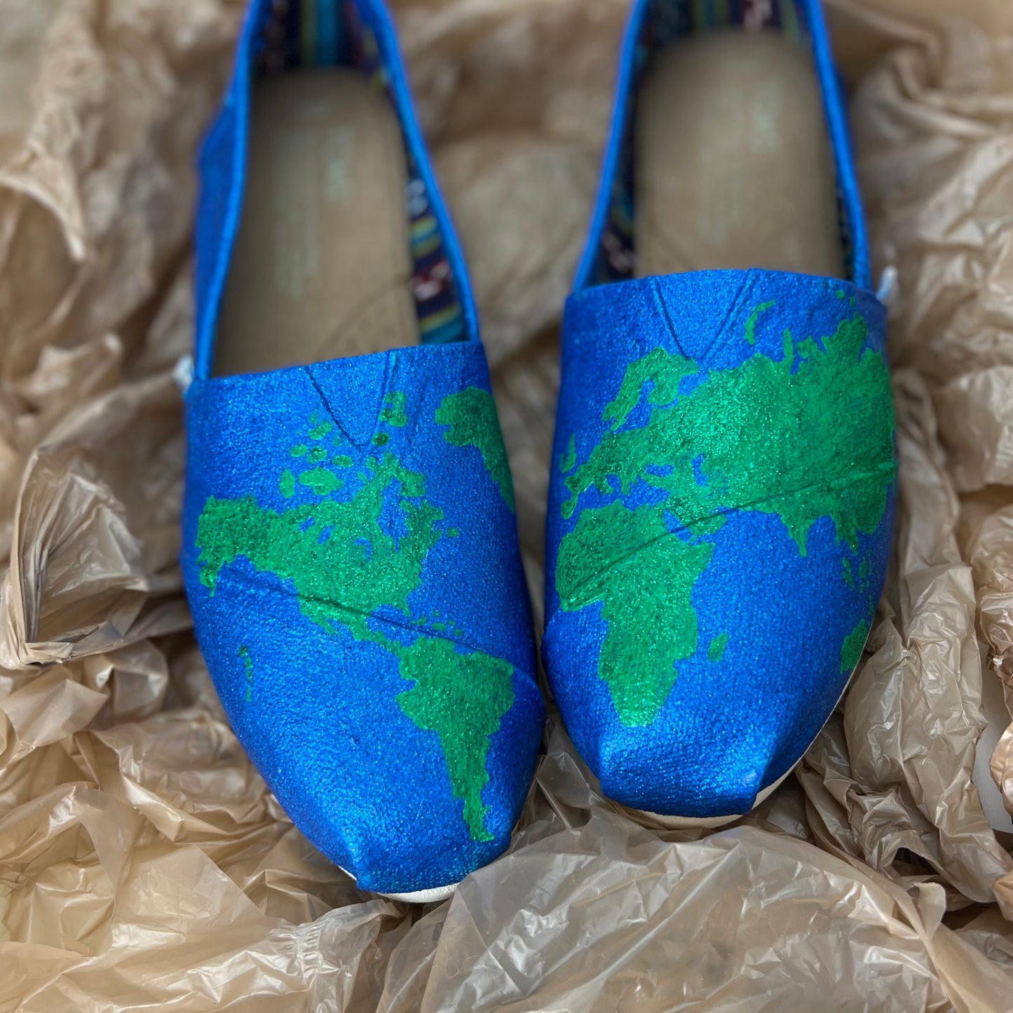 Planet Earth Glitter Shoes